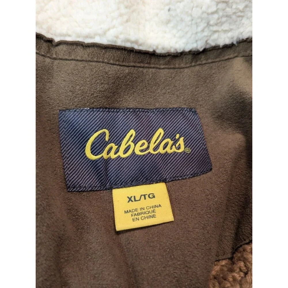 Cabela's Mens‎ XL Cable Fisherman Knit Sweater Toggle Buttons Elbow Patchs Heavy